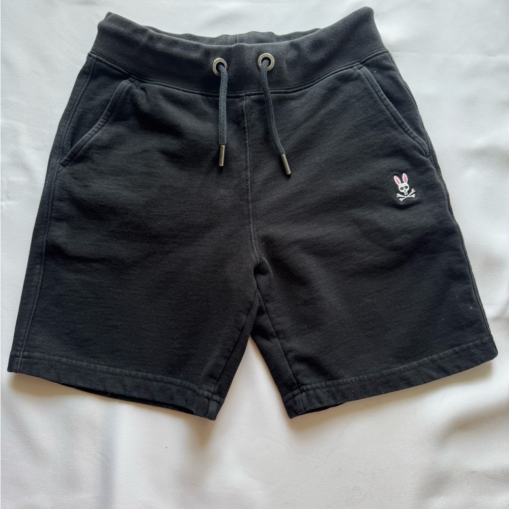 Kids Psycho Bunny Black Sweat Shorts